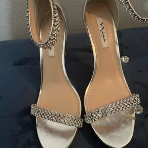 Nina Sparkling Silver Heels